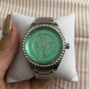 Teal fossil watch